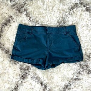 Abercrombie & Fitch- low rise,  navy shorts. Size 6